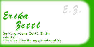 erika zettl business card